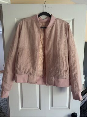 Lululemon Light Pink Women's Bomber Jacket - Reversible Jacket